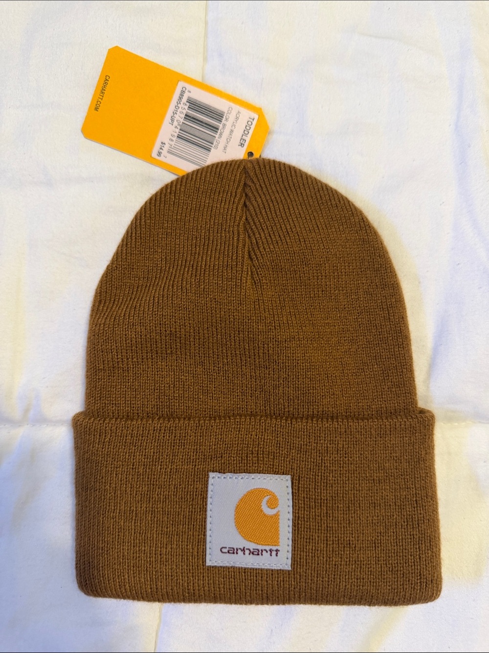 Toddler Carhartt Caramel Brown Knit Cuffed Beanie